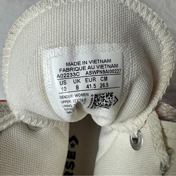 Converse Vibrant Coral Patterned High-Top Sneakers - Picture 7 of 7